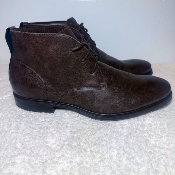 Van Heusen Brown Leather Boots Men\'s Vander Size 9 main image 6